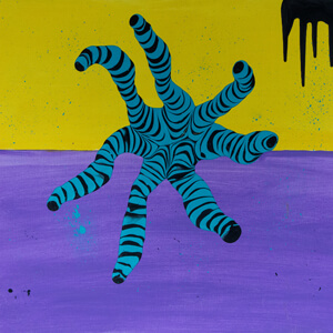 Blue sea anemone. 50x70, Acrylic, canvas, 2020